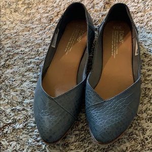 Toms jutti flats silver